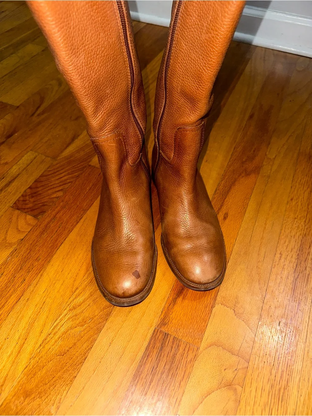 Tory Burch Selma Tan Leather Tall Riding Boots 6M